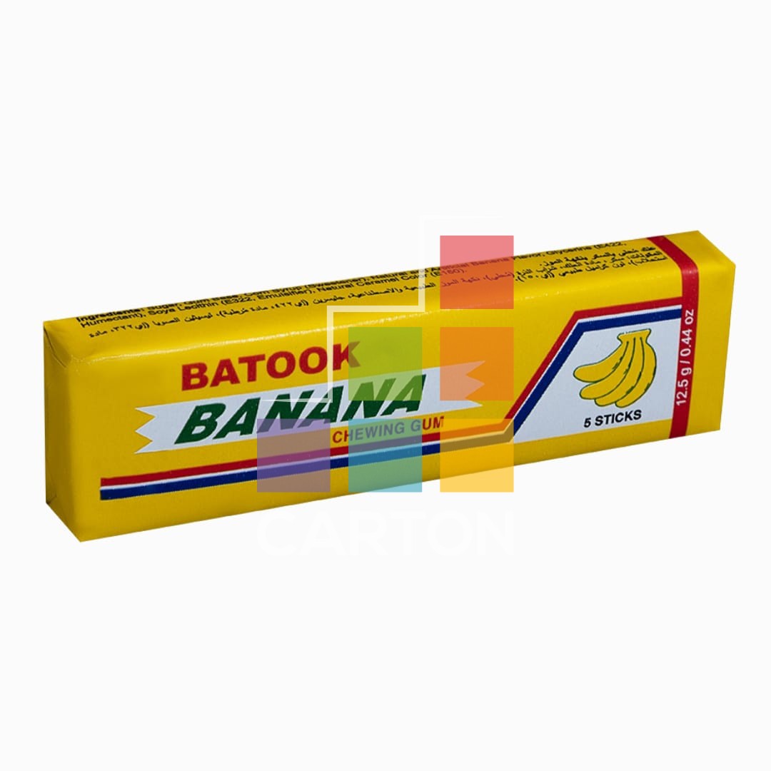 BATOOK BANANA FLAVOUR CHEWING GUM 6*20*5STICKS